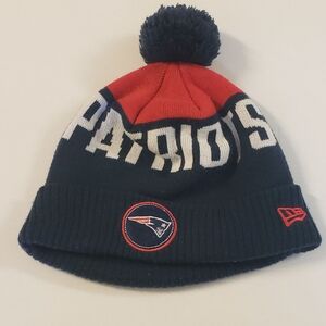 Blue and red New England Patriots NFL beanie size OSFM